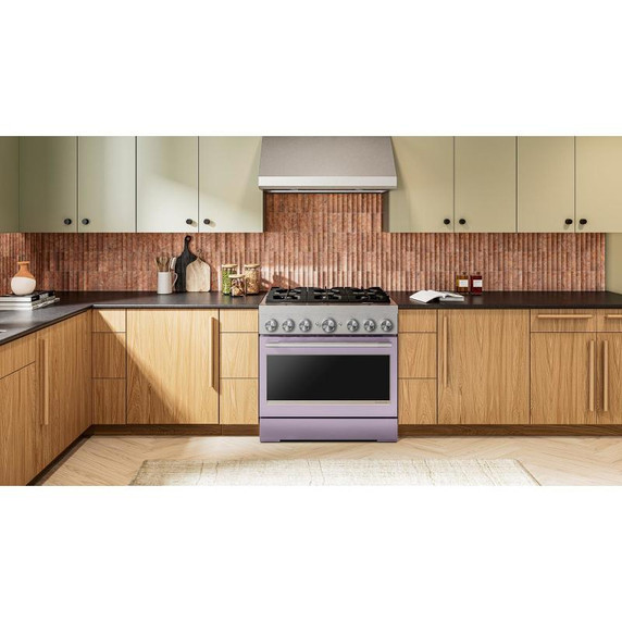 Kitchenaid® 36-Inch 6 Burner Commercial-Style Dual Fuel Range with No Preheat Air Fry Mode KFDS936SWF