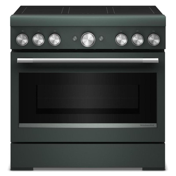 Kitchenaid® 36-Inch 6-Element Induction Freestanding Commercial-Style Range with Air Fry KFIS936SJP
