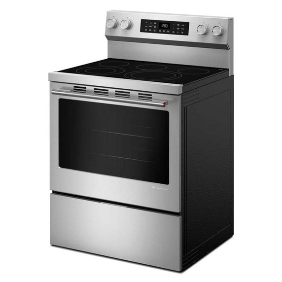 Kitchenaid® 5.3 Cu. Ft. Smart Freestanding Electric Range with Convection Cooking Modes YKFES330TPS