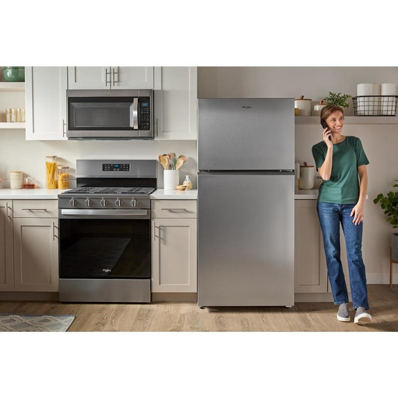 Whirlpool® 29.5-inch Wide Top Freezer Refrigerator with Total Coverage Cooling- 19 Cu. Ft. WRTX7419SZ