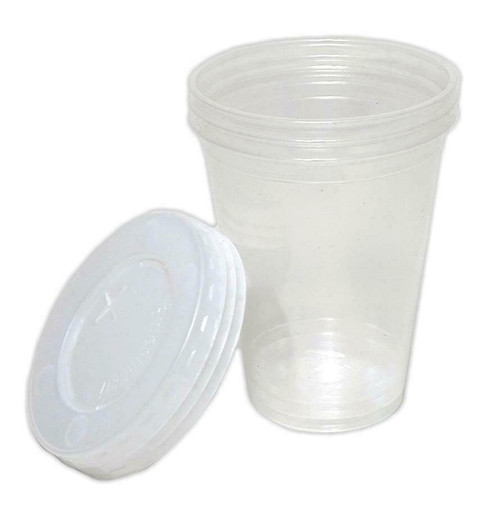 Cups & lids, 8 oz. plastic, 3 pack