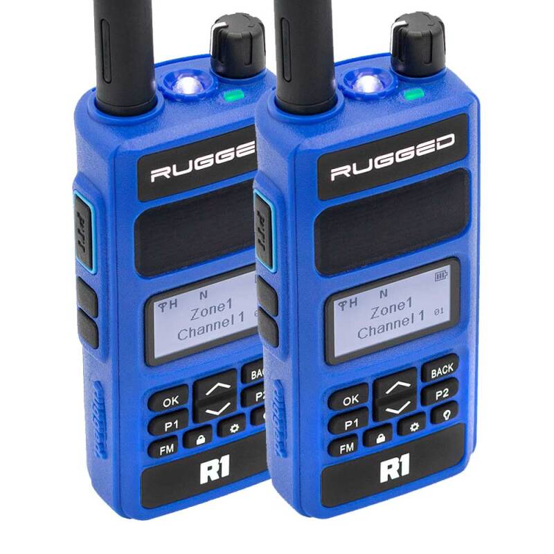 Rugged Radios 2 PACK - Rugged R1 - Business Band Two Way Handheld Radio - Digital and Analog - R1-2-PACK