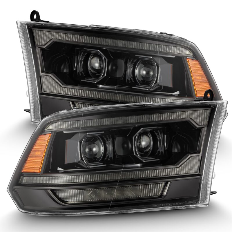 AlphaRex 09-18 Ram 2500 LUXX LED Proj Headlight Plank Style Alpha Blk w/Activ Light/Seq Signal/DRL - 880560