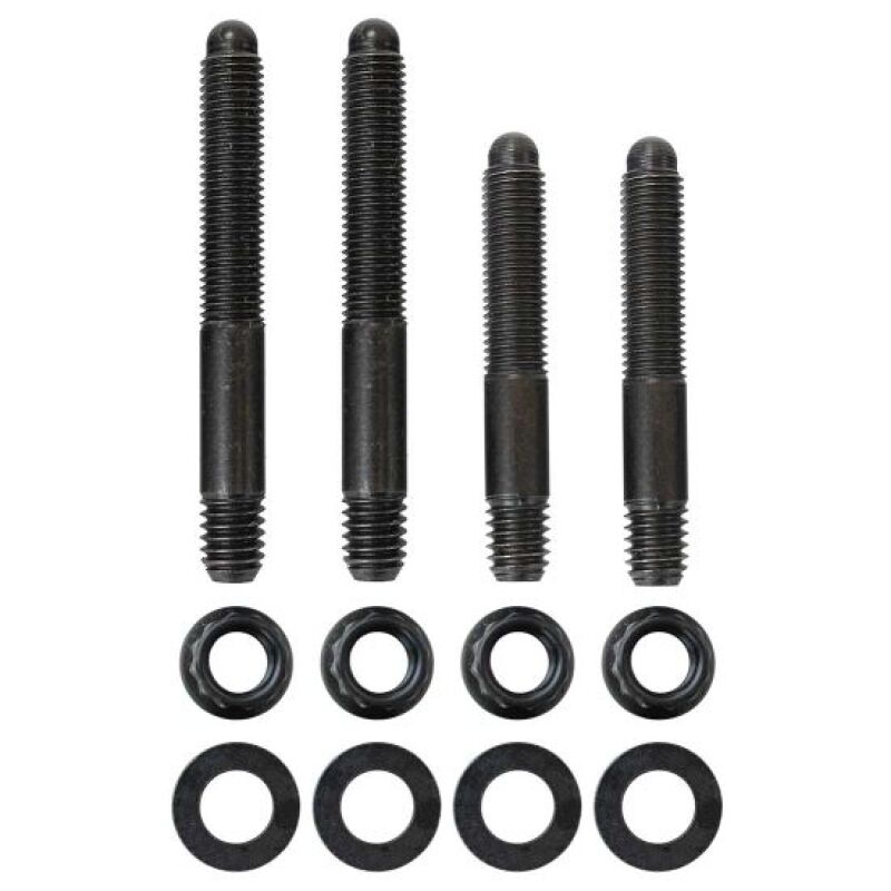 Moroso 2PC 5/16in-24 x 2.0in & 2 PC 5/16in-24 X 2.5in Long 12-Point Nuts Carb Stud Kit w/Bracket - 37967