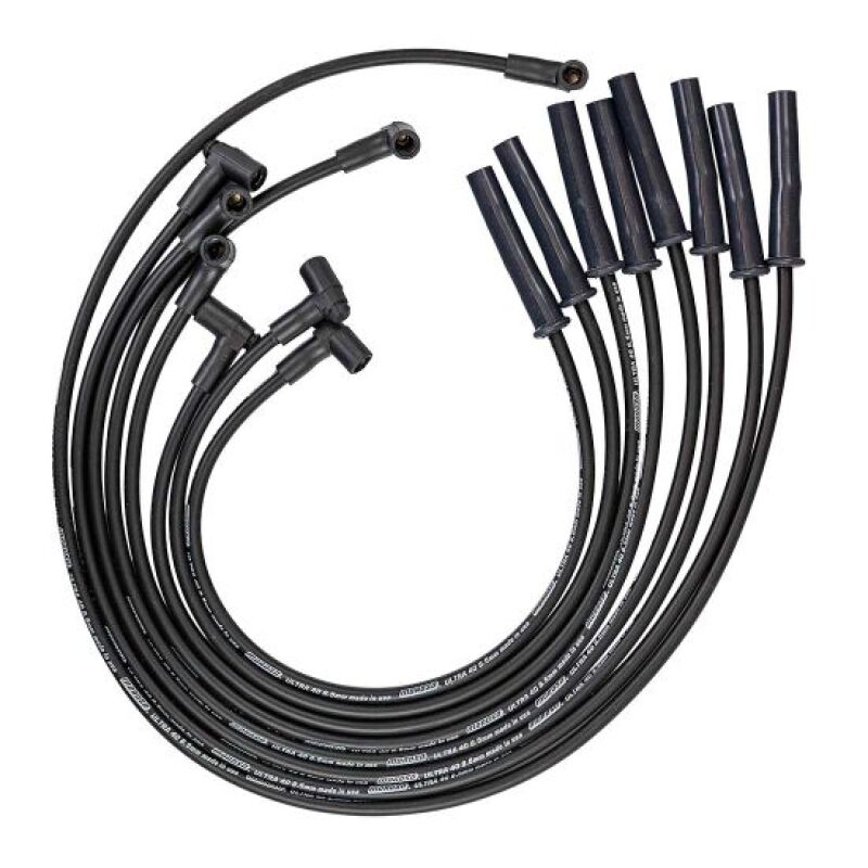 Moroso GM BBC 366-454 HEI-Style w/Coil In Cap Ultra 40 8.5mm Multi-Angle Spark Plug Wire Set - Blk - 73759