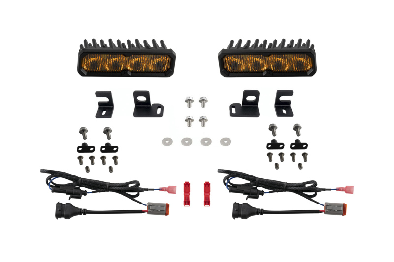 Diode Dynamics 24-26 Toyota 4Runner Fog SS6 Sport LED Kit Yellow 3000K - DD8844