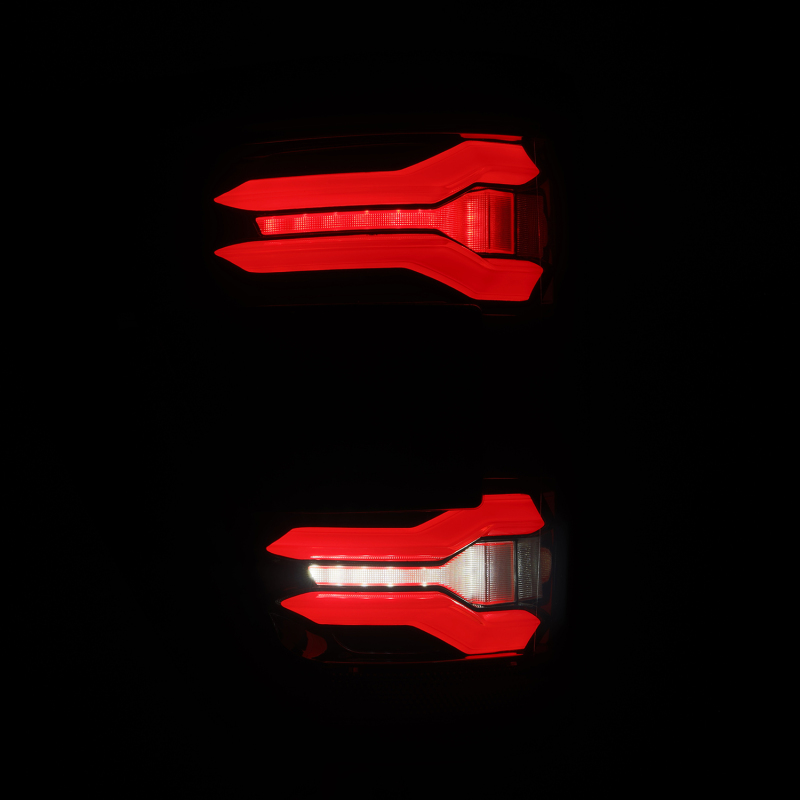 AlphaRex 24-25 Ford F-150 LUXX LED Taillights Blk-Red Activ Light/Seq Signal - Smoked Lens - 653038