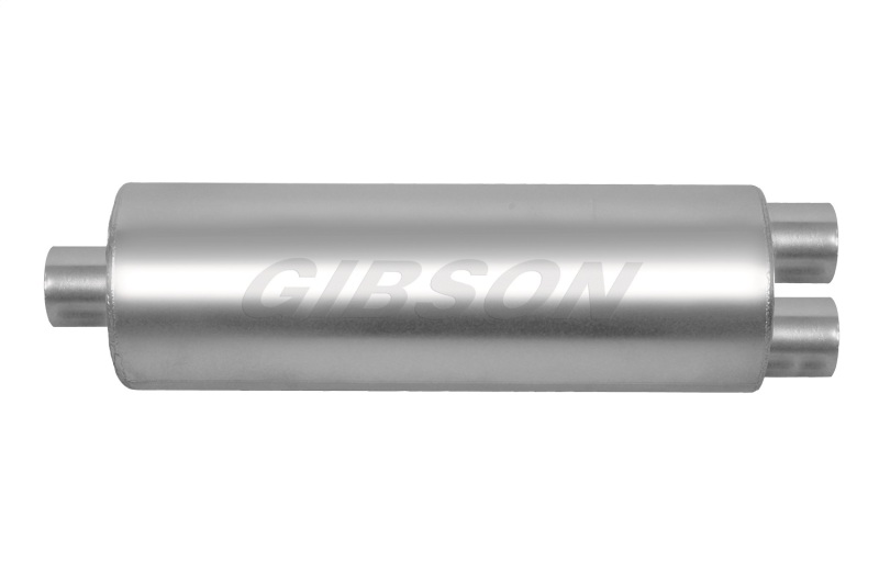 Gibson SFT Superflow Center/Dual Round Muffler Stainless - 758216S