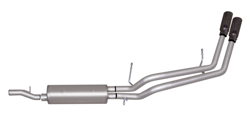 Gibson 10-14 Chevrolet Tahoe LS 5.3L 2.25in Cat-Back Dual Sport Exhaust - Stainless - 65640