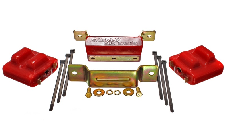 Energy Suspension 88-94 GM Blazer 4WD K Series Red Motor and Transmission Mounts; Zinc Finish - 3.1131R