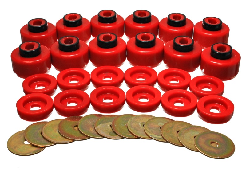 Energy Suspension Body Mount Set - Red - 3.4156R