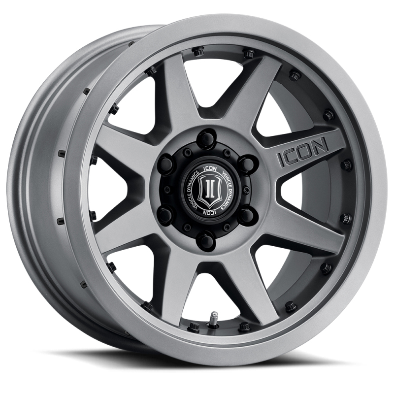 ICON Rebound Pro 17x8.5 / 5x5.5 / 0mm / 4.75in BS Titanium Wheel - 21817858547LBTT