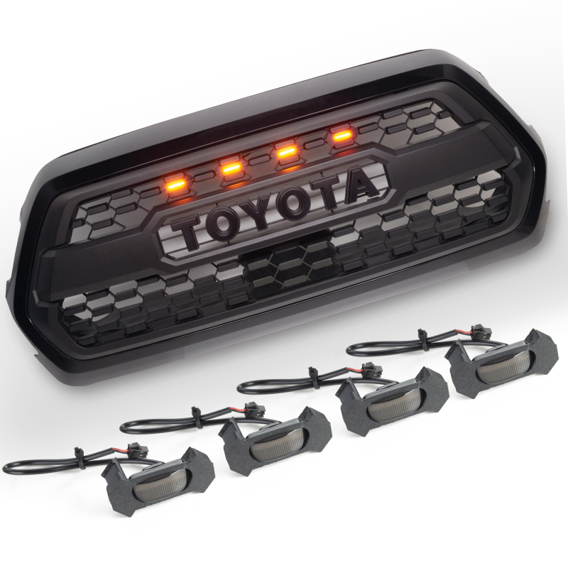 Oracle 16-23 Toyota Tacoma TRD PRO Gen 3 Pre-Runner Style LED Grill Light Kit - Tinted Lens - 5977-005-T