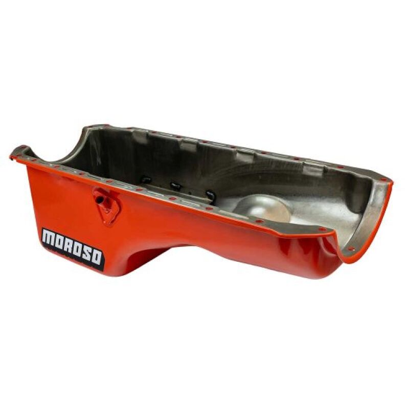 Moroso BBC Mark IV Stock Orange Powder Coat Oil Pan - 20448