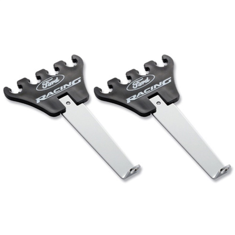 Ford Racing Logo Wire Loom Chrome Base/Black - 302-640