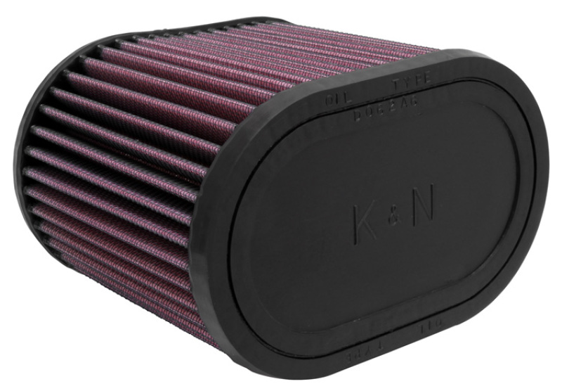 K&N Universal Oval Clamp-On Air Filter 2-3/4in Flange 6-1/4in Length 4in Width 5in Height - RU-1500