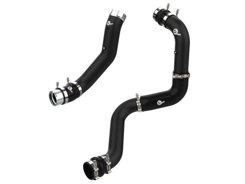 aFe BladeRunner Black 3in Aluminum Charge Pipe Kit 20-21 GM Diesel Trucks V8-6.6L (td) L5P - 46-20444-B