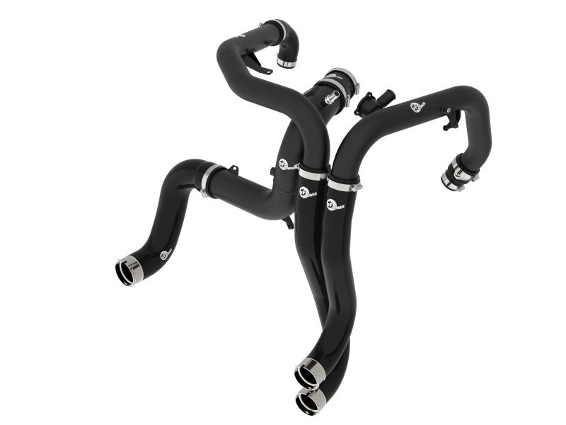 aFe 22-24 Ford Bronco Raptor V6-3.0L BladeRunner Aluminum Hot and Cold Charge Pipe Kit - Black - 46-20754-B