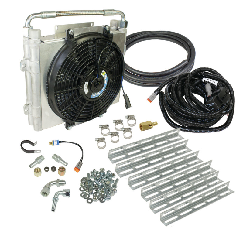 BD Diesel Xtrude Double Stacked Transmission Cooler Kit - Universal 1/2in Tubing - 1030606-DS-12