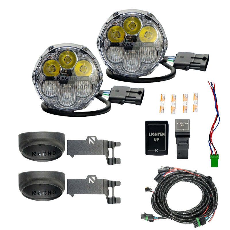 Nacho Lighting Toyota SAE Combo Plug N Play Fog Light Kit - White - V3TO1KWSM
