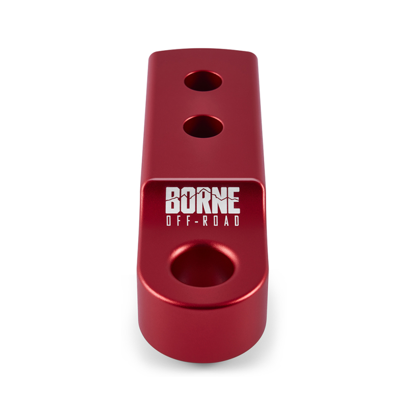 Borne Off-Road CNC Hitch Receiver Shackle 2in Red - BNHR-2-RD