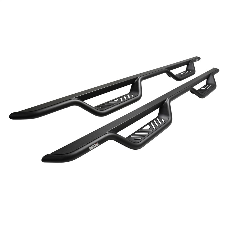 Westin 19-22 Chevrolet Silverado / GMC Sierra Crew Cab Outlaw Nerf Step Bars - Textured Black - 20-14135