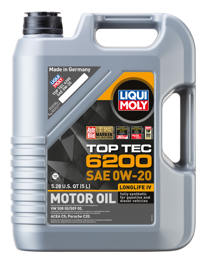 LIQUI MOLY 5L Top Tec 6200 Motor Oil SAE 0W20 - 20238