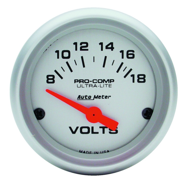 Autometer Ultra-Lite 52mm Short Sweep Electronic Voltage Gauge - 4391