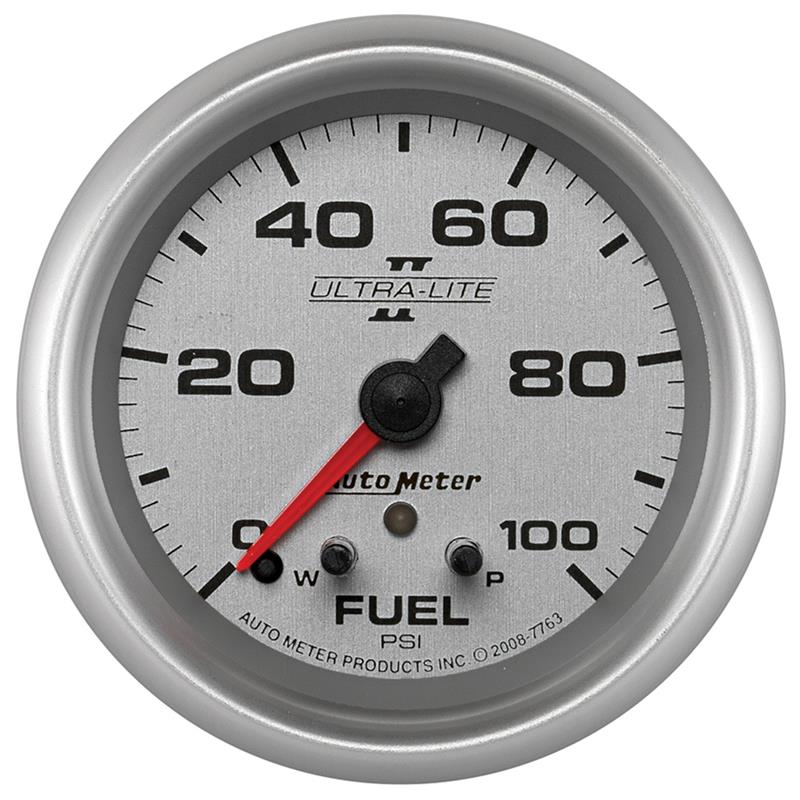 Autometer Ultra-Lite II 2 5/8in 0-100 PSI Full Sweep Electronic Fuel Pressure Gauge - 7763