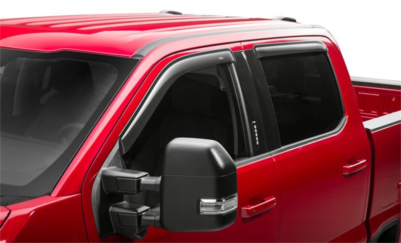AVS 15-18 Ford F-150 Supercrew Ventvisor Outside Mount Window Deflectors 4pc - Smoke - 94975