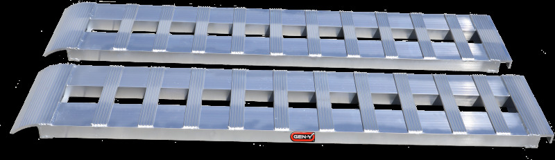 Gen-Y Heavy-Duty 8ft Aluminum Loading Ramps 15in x 96in 5K Capacity Per Ramp - Pair - GH-16096