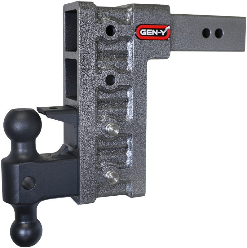 Gen-Y Mega Duty 2.5in Shank 9in Drop 3K TW 21K Hitch w/GH-061 Dual-Ball/GH-062 Pintle Lock - GH-624