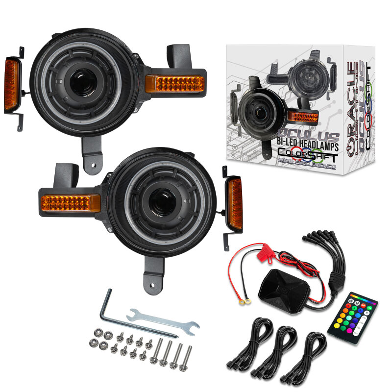 Oracle 2021+ Ford Bronco Oculus Bi-LED Projector Headlights - ColorSHIFT LED - 5886-BC2