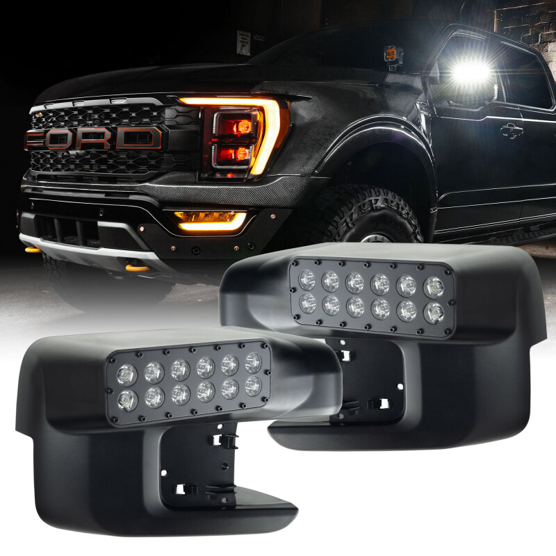 Oracle 21-25 Ford F150 LED Off-Road Side Mirror Ditch Lights - White LED - 5923-001