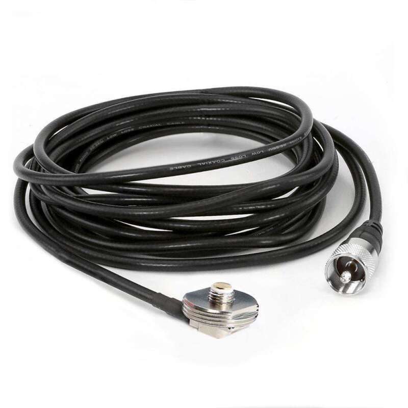 Rugged Radios 15 Ft Antenna Coax Cable with 3/8 NMO Mount - NMO-MT-15