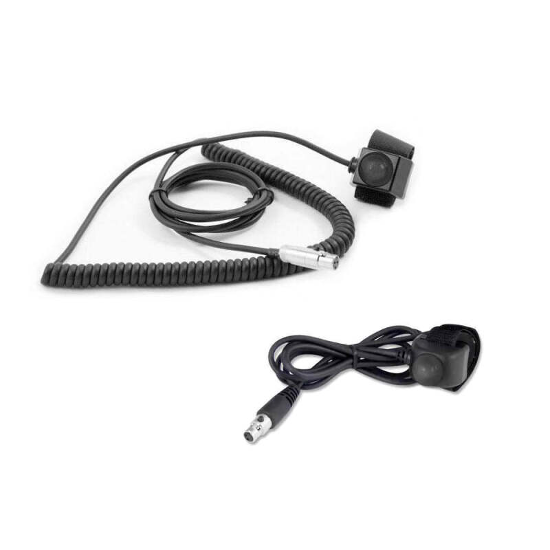 Rugged Radios Velcro Mount Push to Talk (PTT) Buttons for Intercoms Driver PTT- Coil Cord - PTT-VM2-CCXL