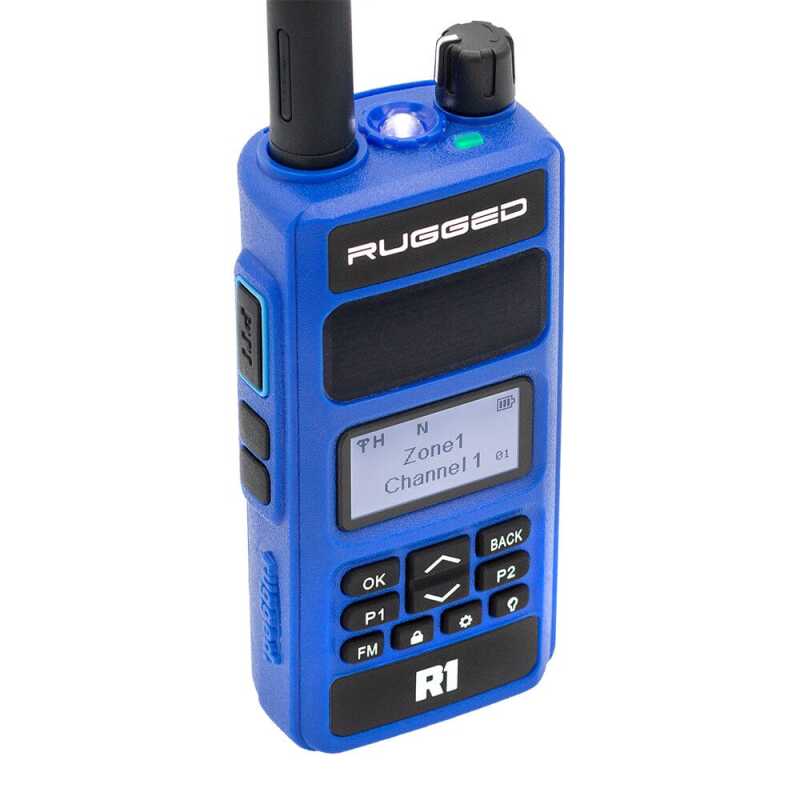 Rugged Radios Rugged R1 - Business Band Two Way Handheld Radio - Digital and Analog Blue - R1