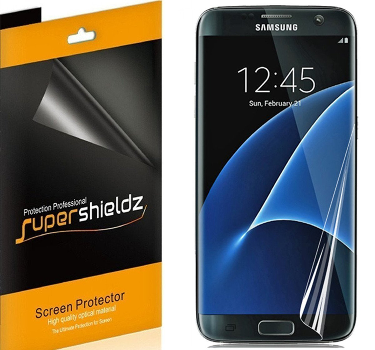 2-Pack] Supershieldz for "Samsung Galaxy Screen Protector [Full Screen Coverage] Anti-Bubble High Definition (HD) Clear Shield - Supershieldz