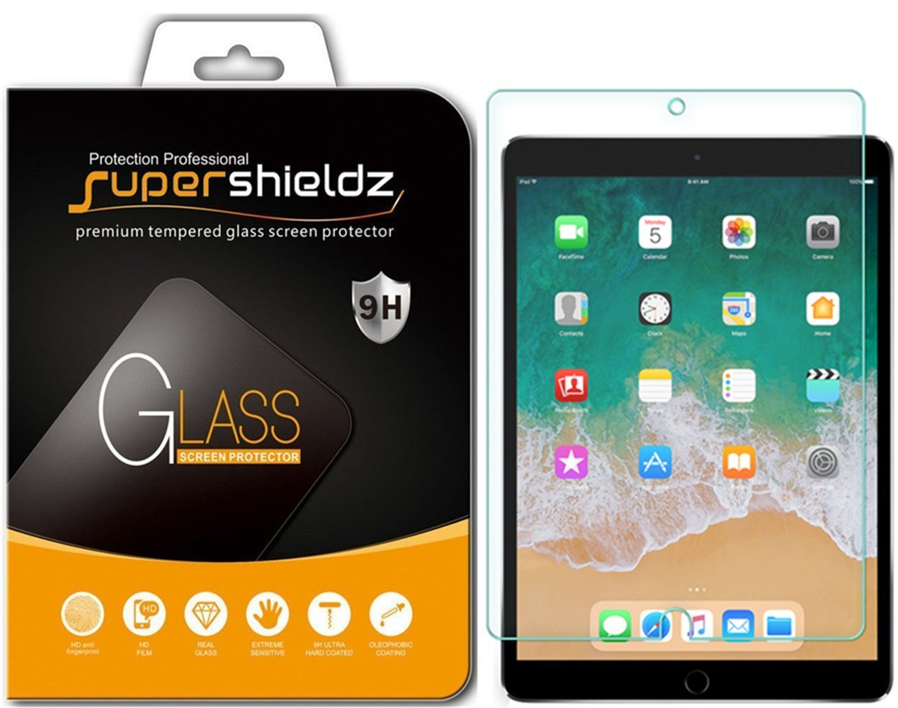 2-Pack] Supershieldz for Apple iPad Pro 10.5 inch Tempered Glass