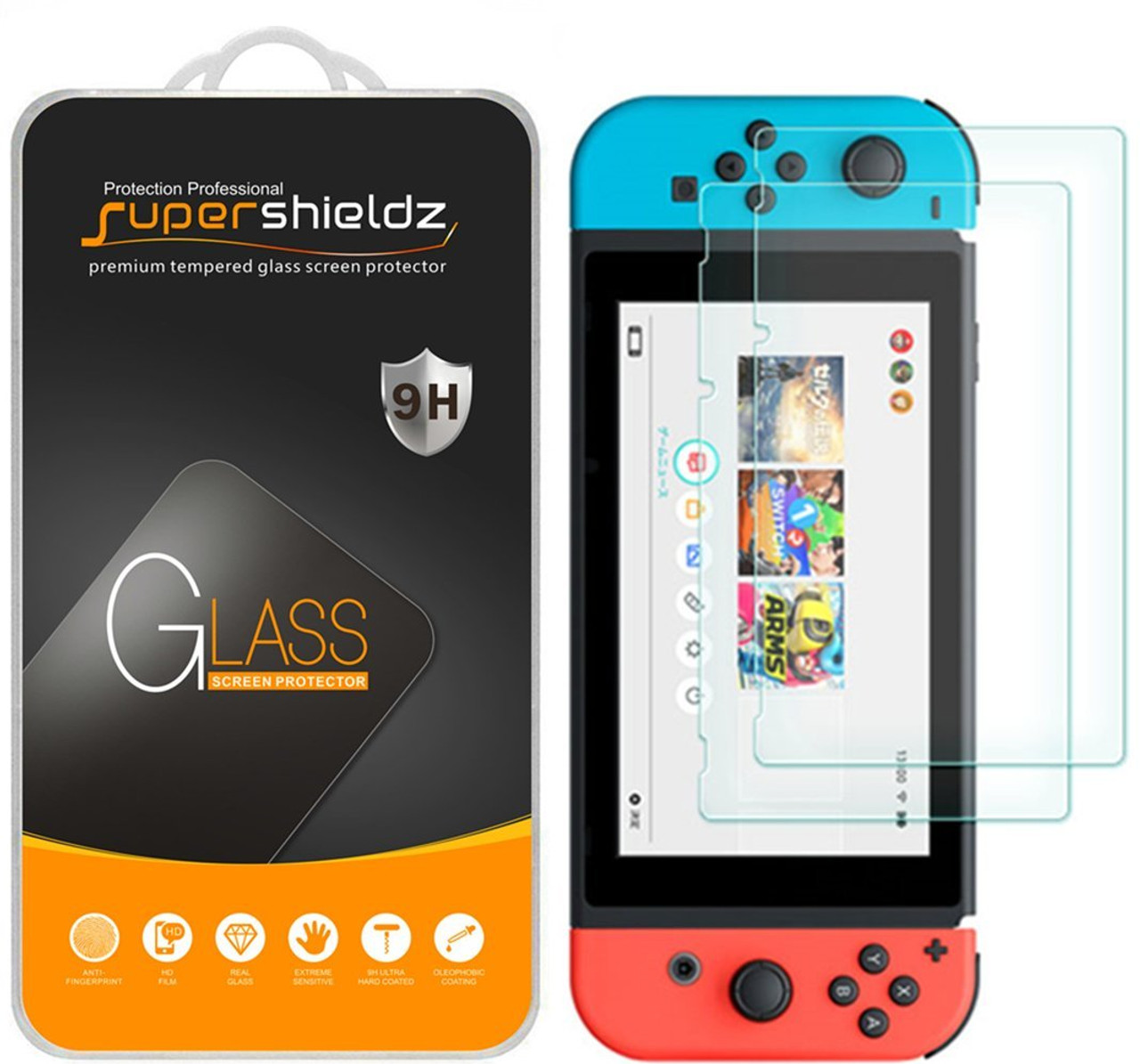 Supershieldz for Nintendo Switch Glass Screen Protector, Anti-Scratch, Anti-Fingerprint, Bubble Free - Supershieldz