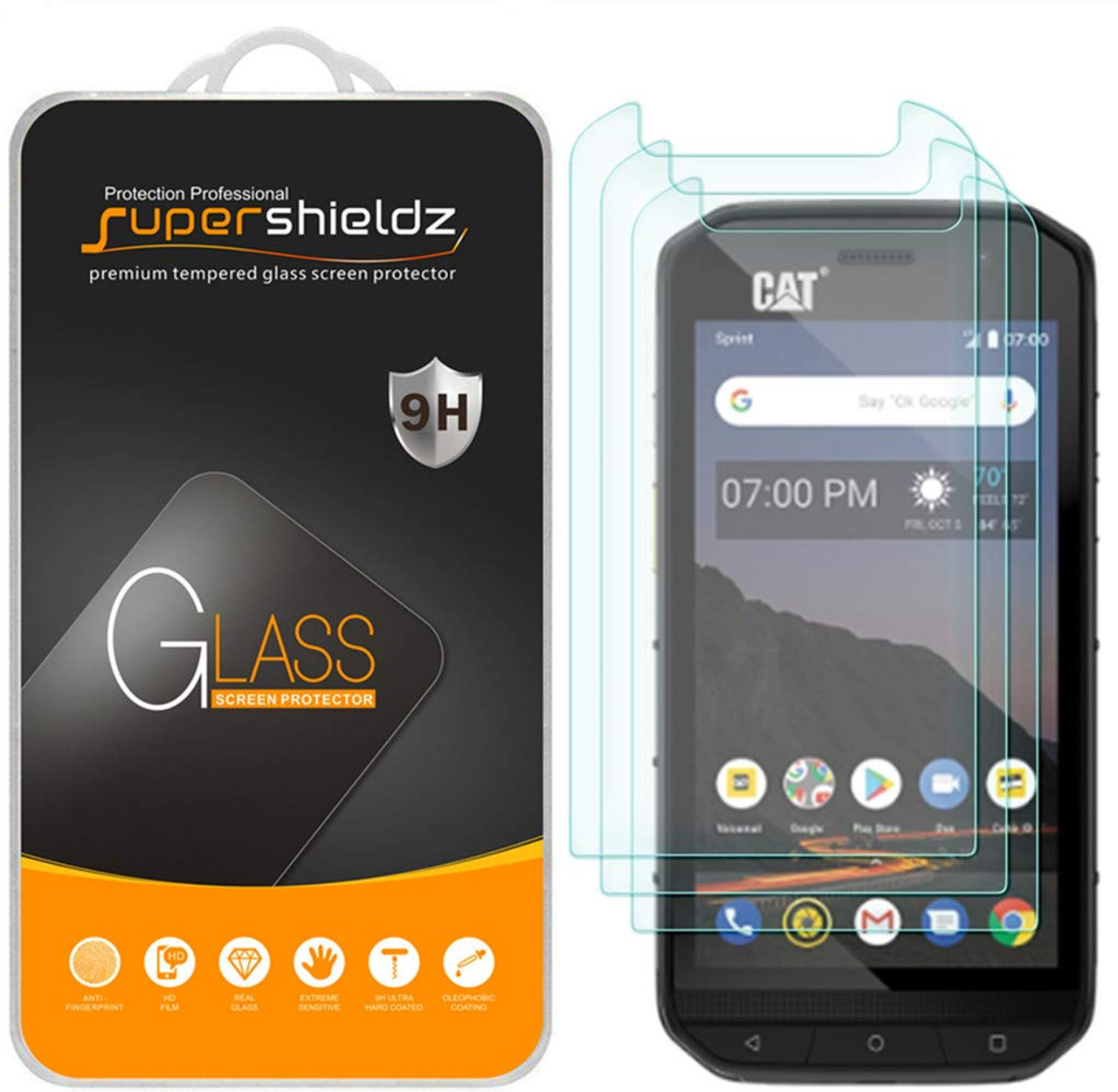 [3Pack] Supershieldz for Cat S48c Tempered Glass Screen Protector