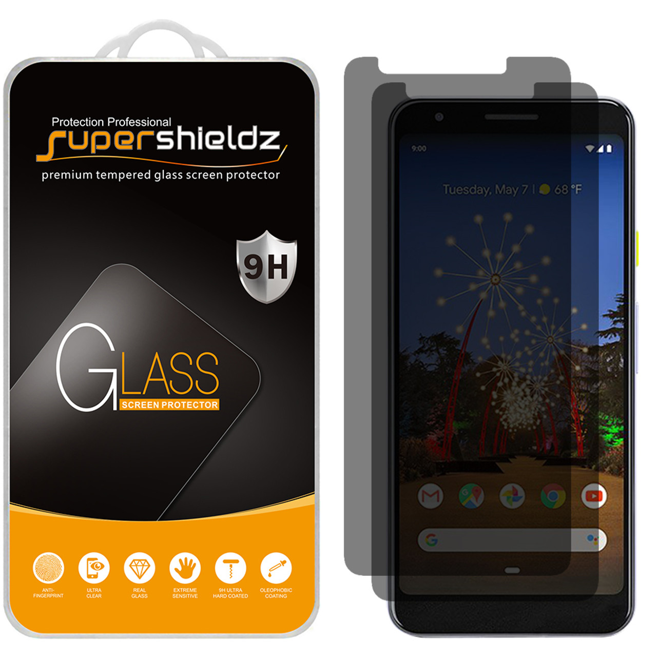 For Google Pixel 5 4 3a 3 L FULL COVER Tempered Glass Screen Protector 2-Pack