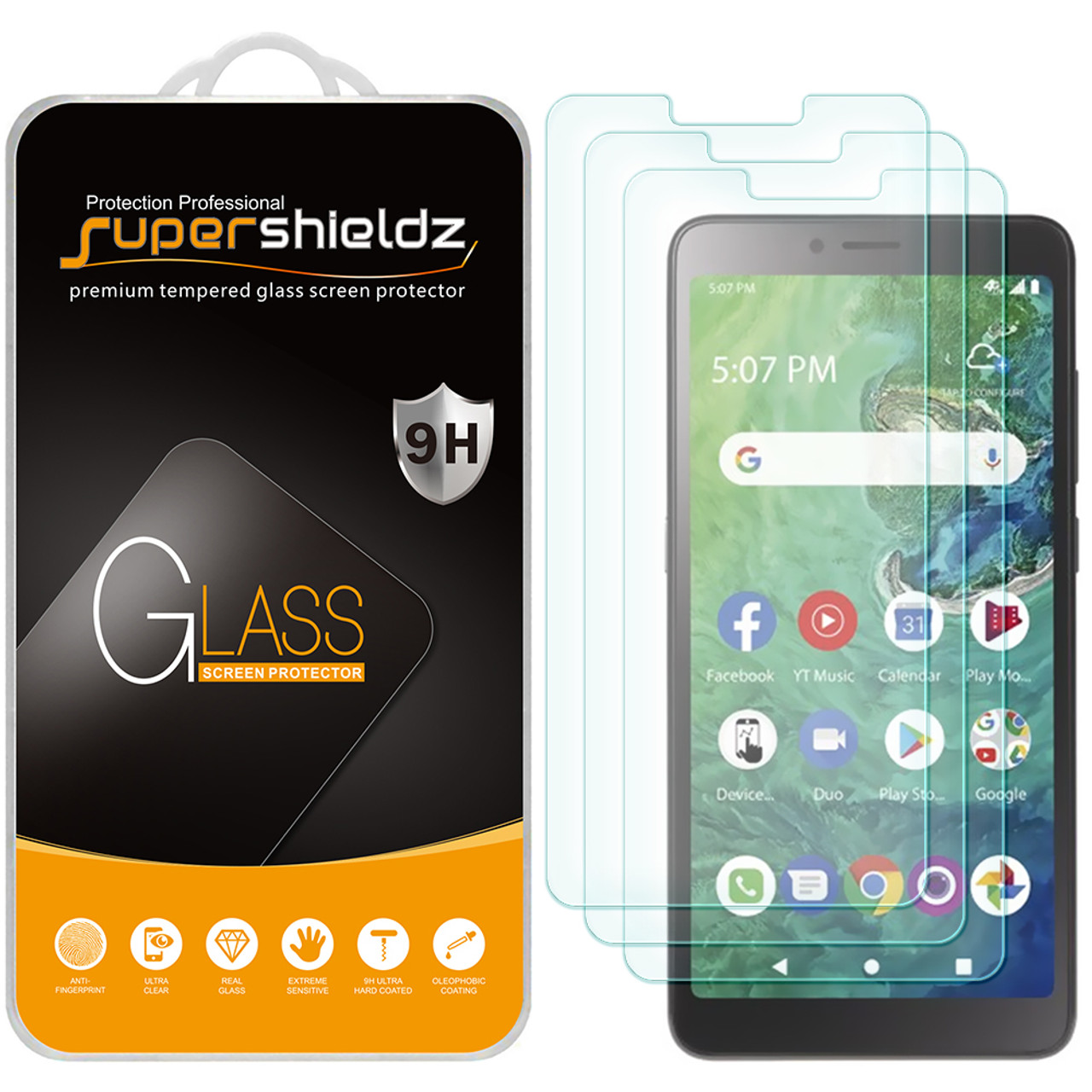 3-Pack] Supershieldz Tempered Glass Screen Protector for Google Pixel 7a