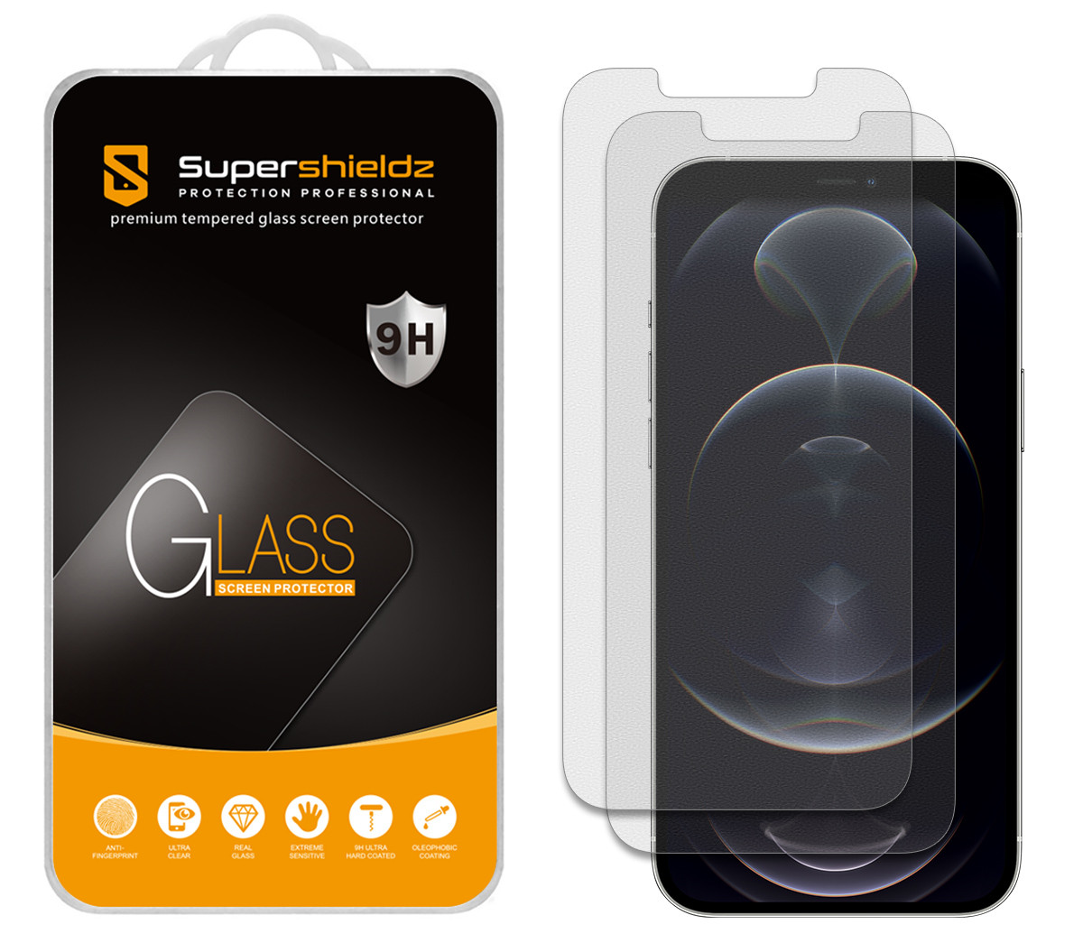 2 Pack) Supershieldz for Apple iPhone 12 Pro Max (6.7 inch) Anti