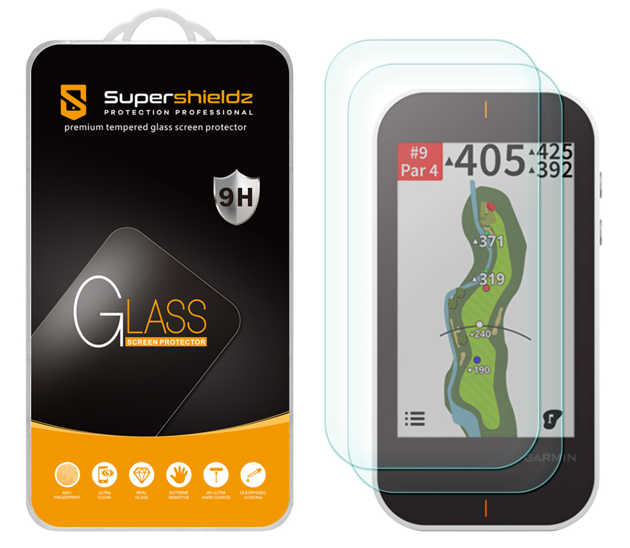 2-Pack] Supershieldz for Garmin Approach G80 Tempered Glass Screen