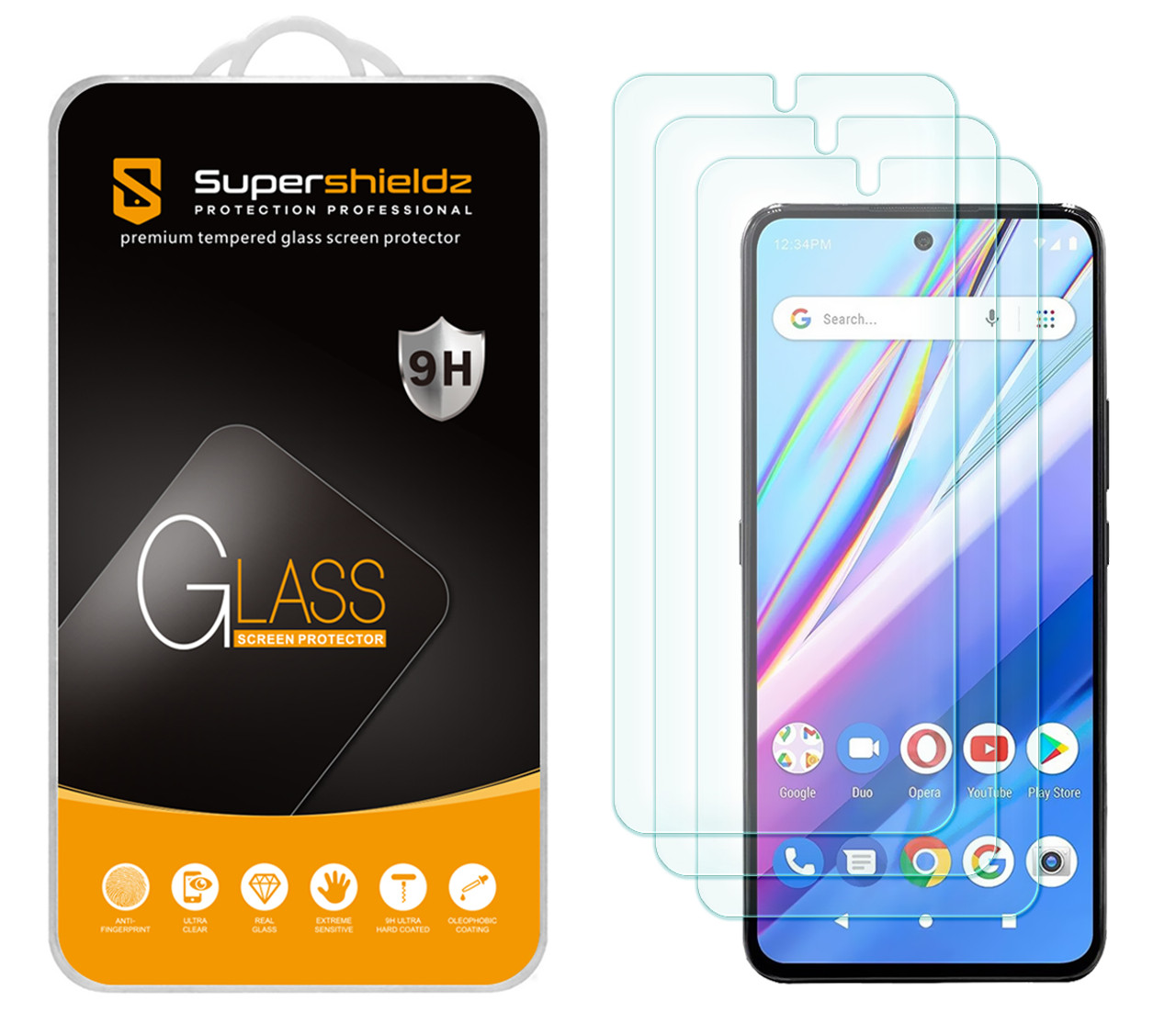 3-Pack] Supershieldz Tempered Glass Screen Protector for Google Pixel 7a