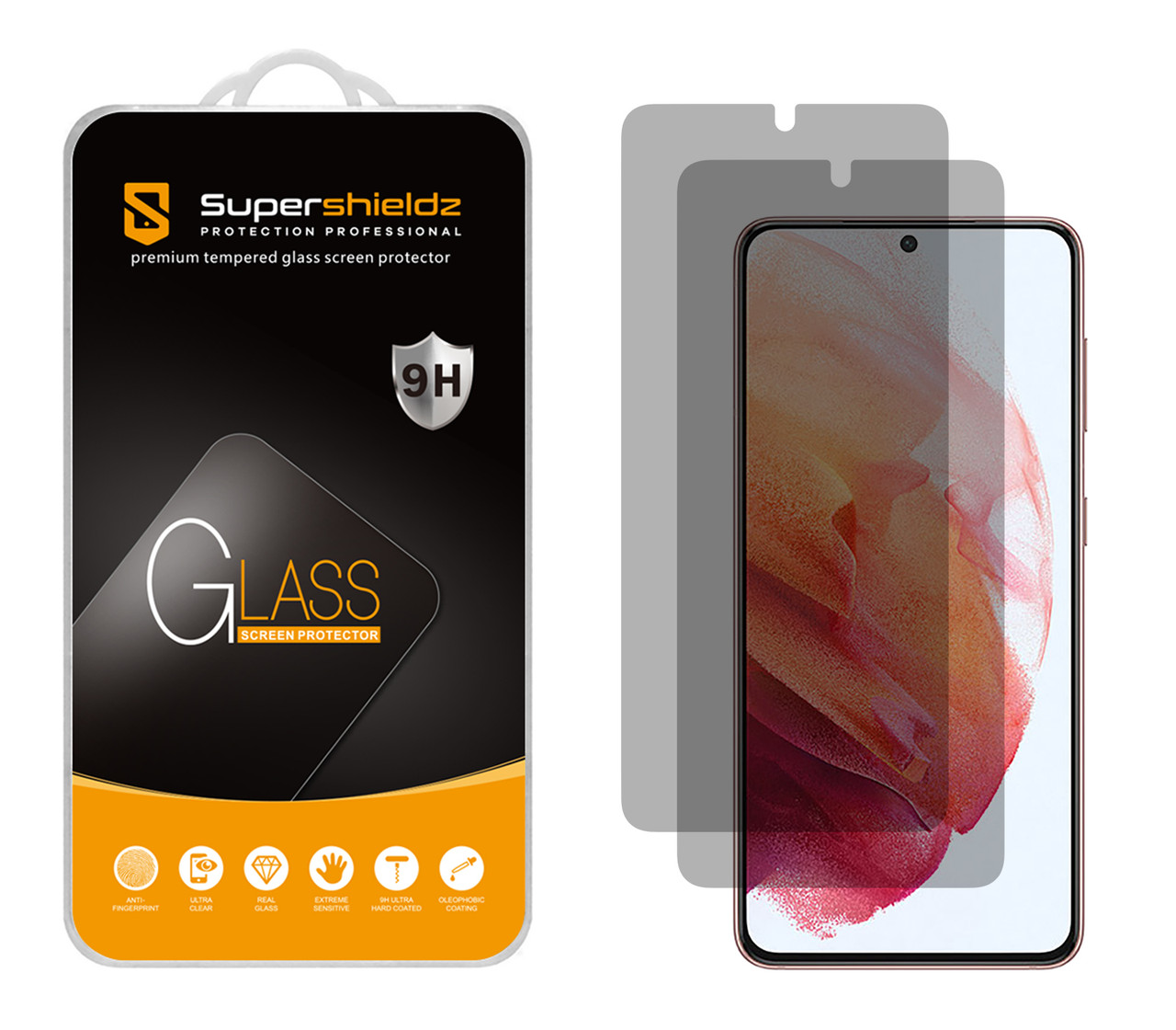 2 Pack) Supershieldz (Privacy) Anti Spy Screen Protector Designed for  Samsung Galaxy S21 5G, Tempered Glass, Anti Scratch, Bubble Free -  Supershieldz