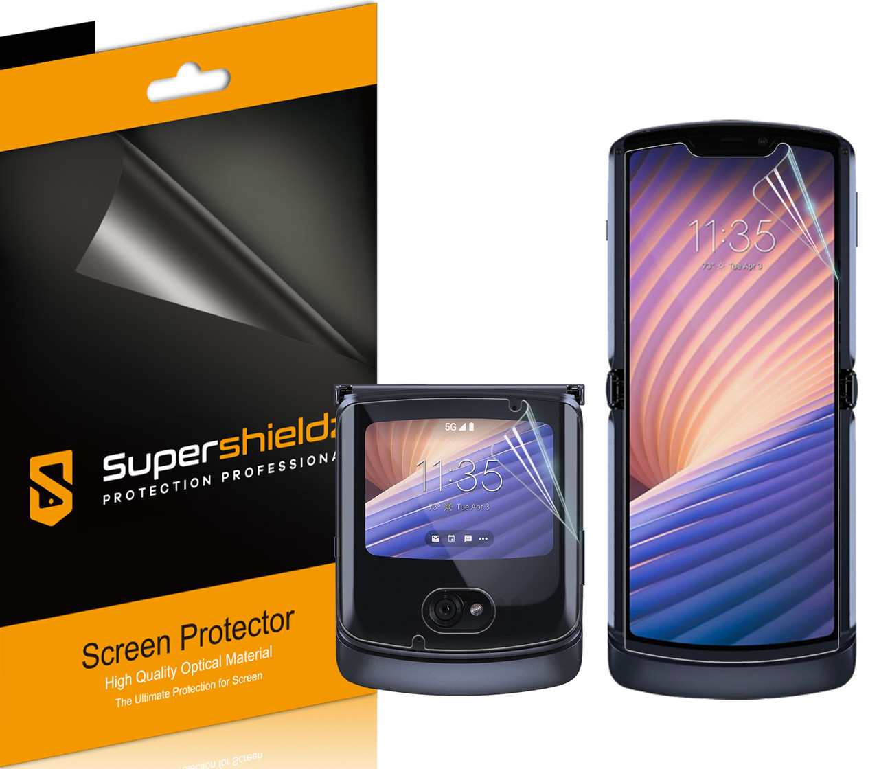 2 Pack) Supershieldz Designed for Motorola Razr 5G (2nd Gen) (2