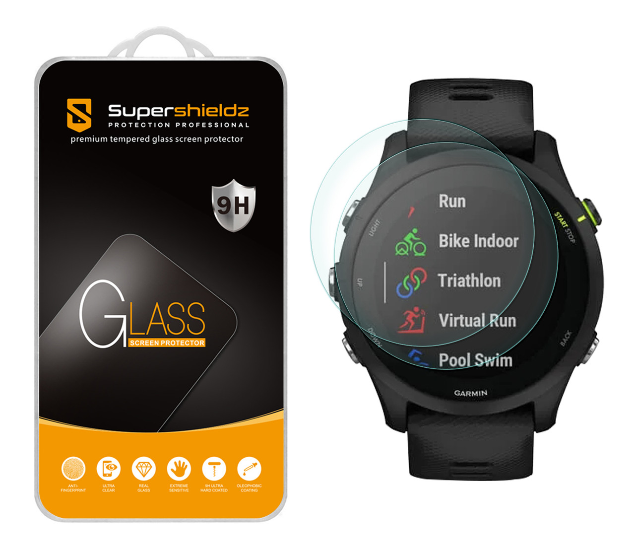 2 Pack) Supershieldz Designed for Garmin Forerunner 255S / 255s