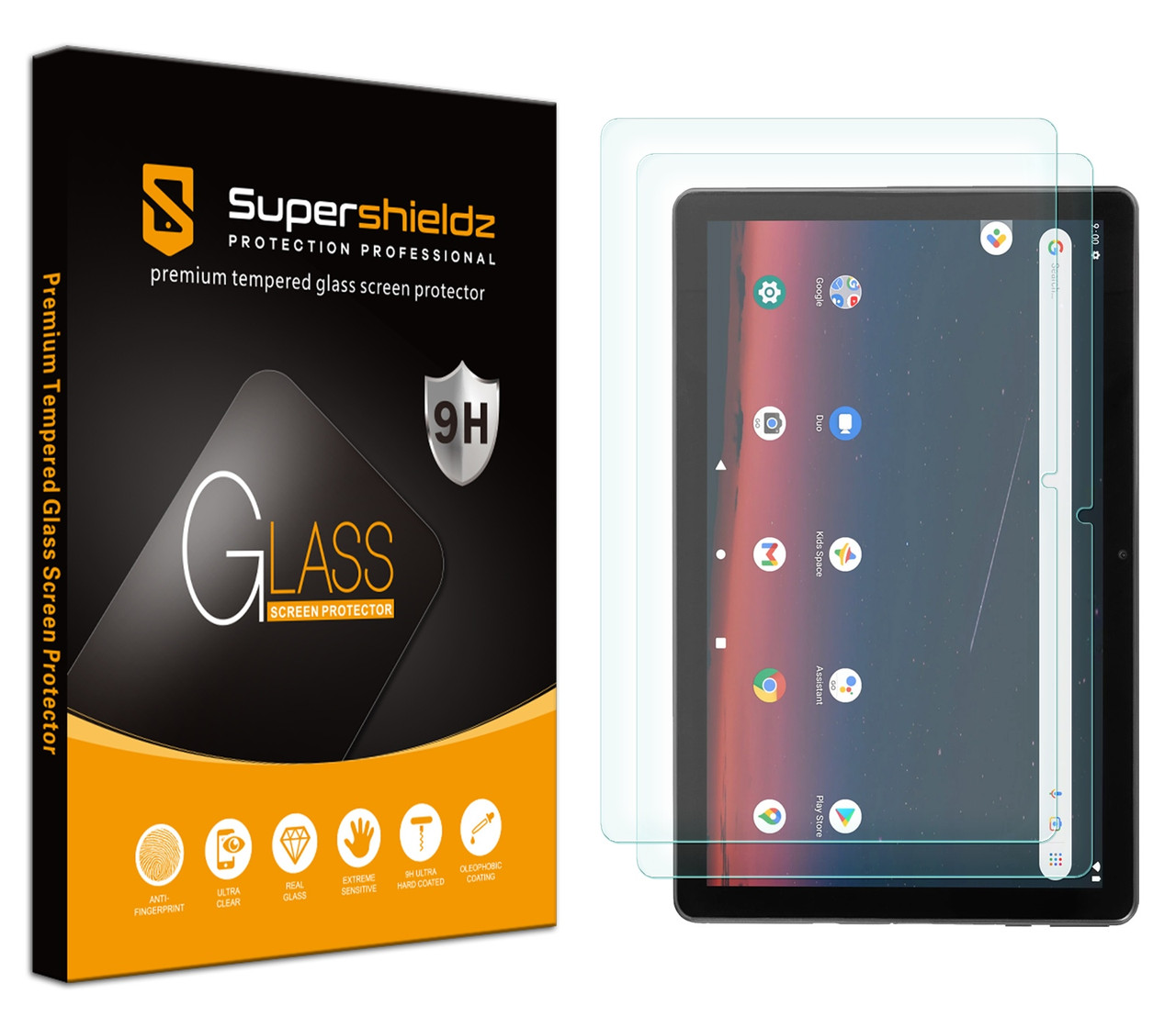 2 Pack) Supershieldz Designed for Onn 10.1 inch Tablet Gen 3 (2022) Screen  Protector, (Tempered Glass) Anti Scratch, Bubble Free - Supershieldz